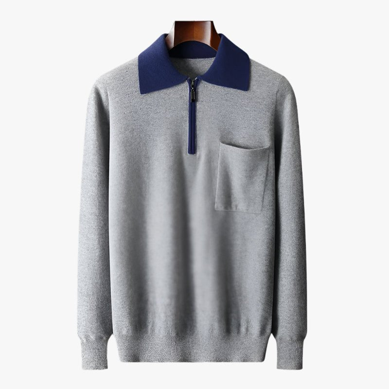 100% CASHMERE POLO ZIP UP - Caprice Lifestyle