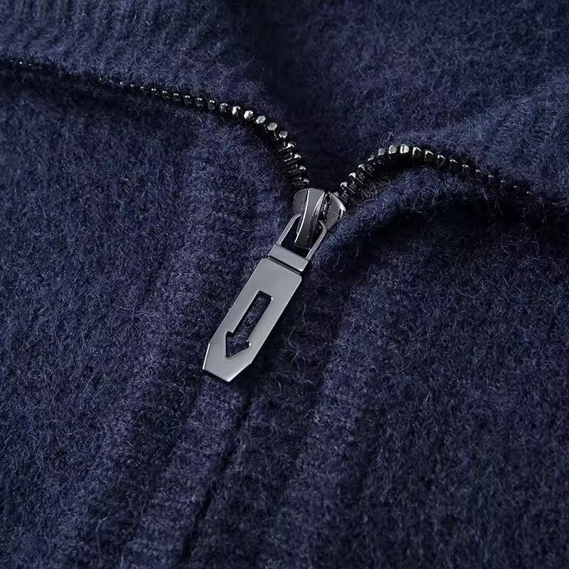 100% CASHMERE QUATER ZIP SWEATER - Caprice Lifestyle