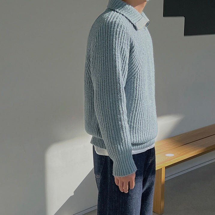 AZURE QUARTER ZIP SWEATER - Caprice Lifestyle