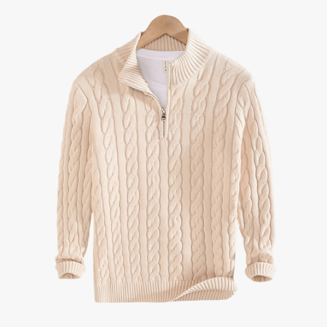 CONSTANCE HALF ZIP SWEATER - Caprice Lifestyle