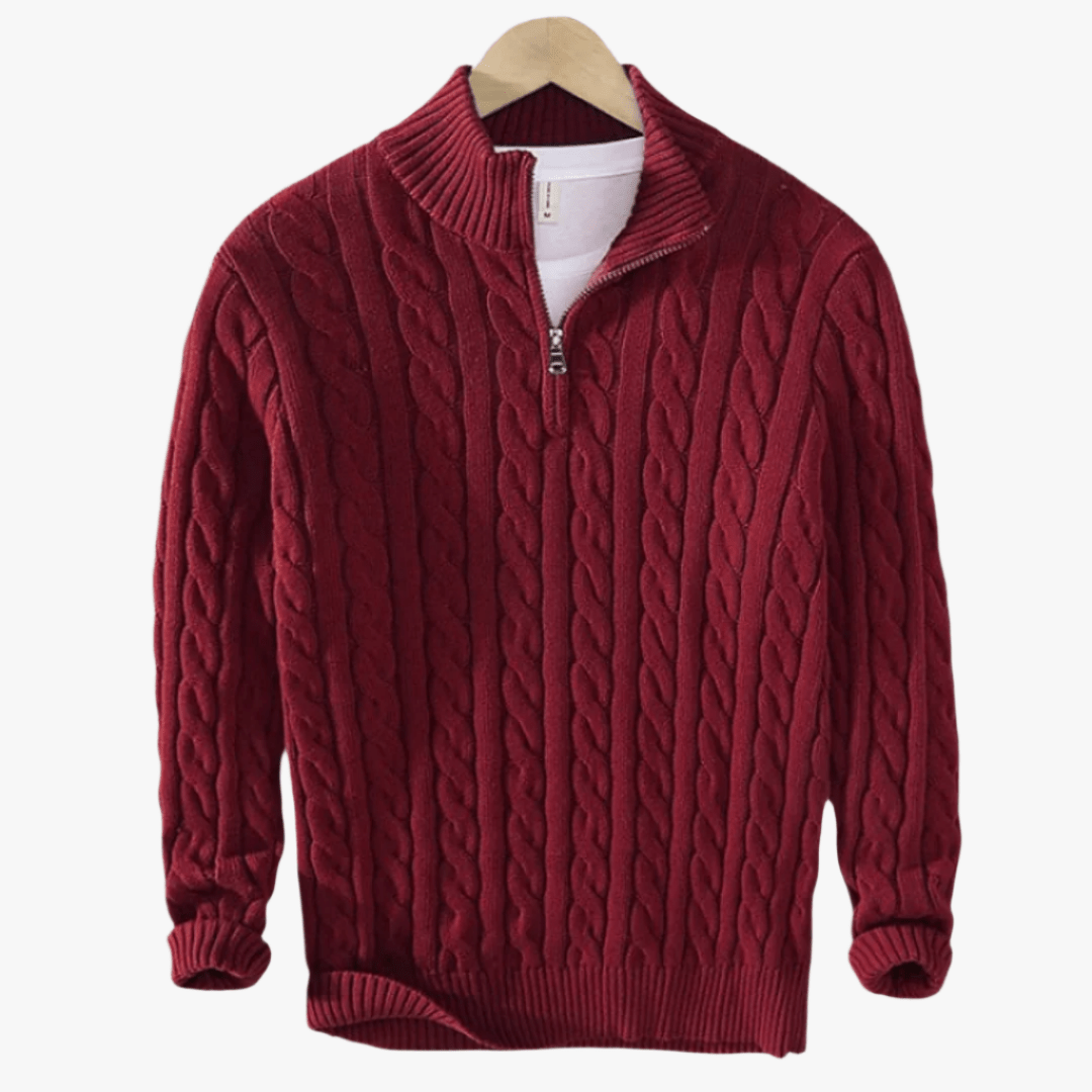 CONSTANCE HALF ZIP SWEATER - Caprice Lifestyle