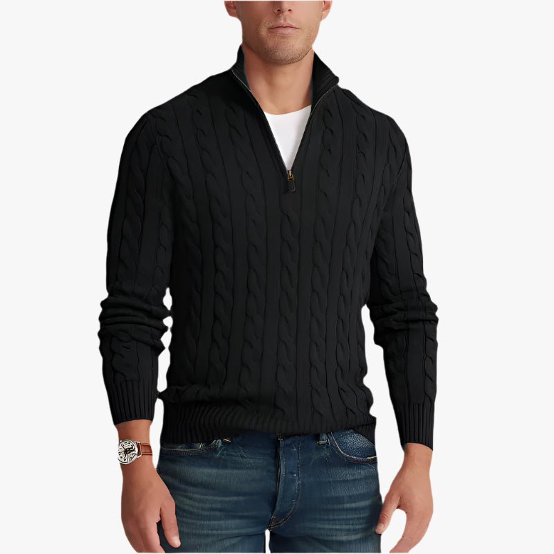CONSTANCE HALF ZIP SWEATER - Caprice Lifestyle