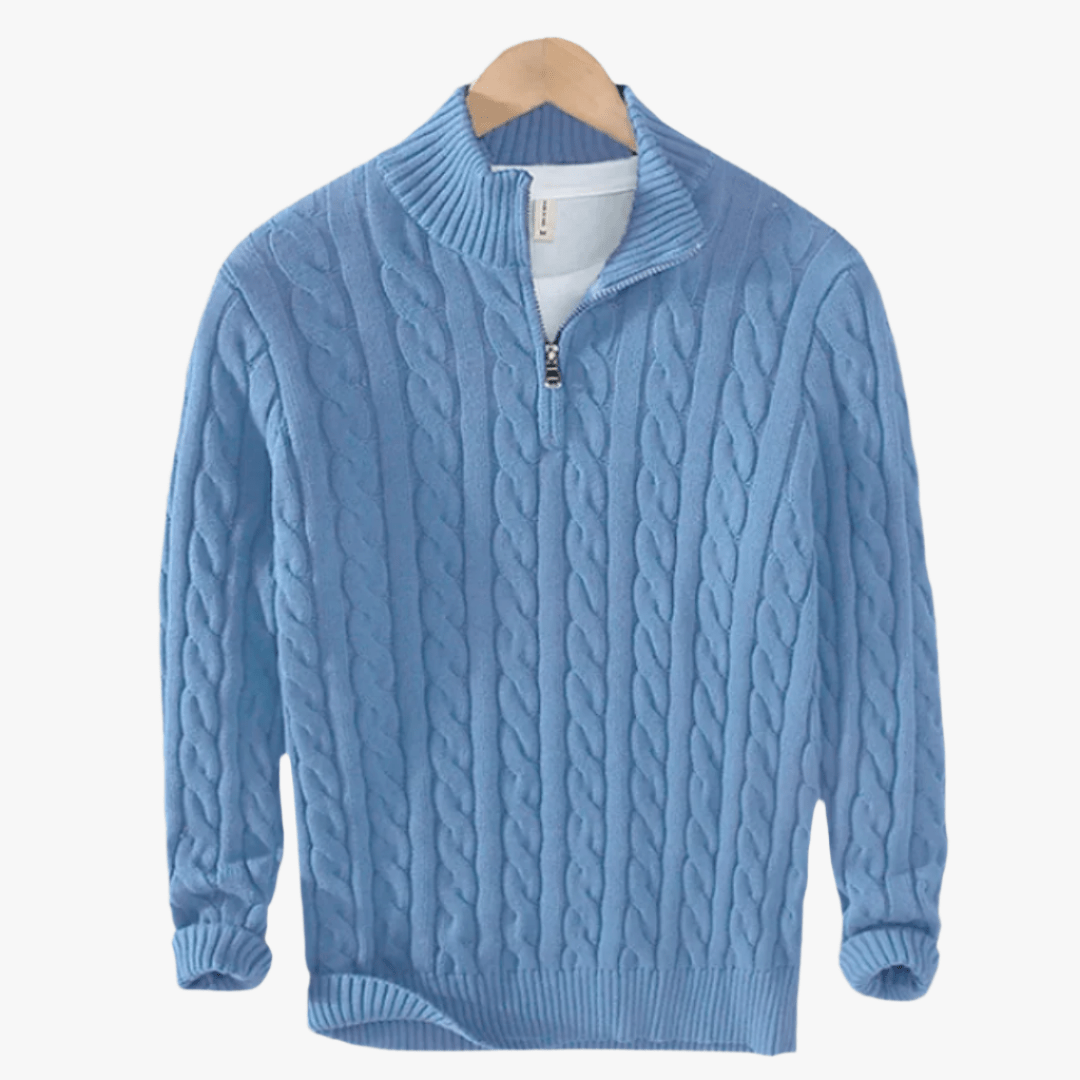 CONSTANCE HALF ZIP SWEATER - Caprice Lifestyle