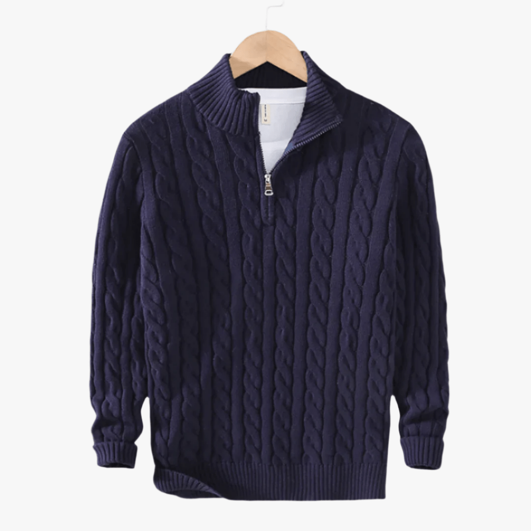 CONSTANCE HALF ZIP SWEATER - Caprice Lifestyle