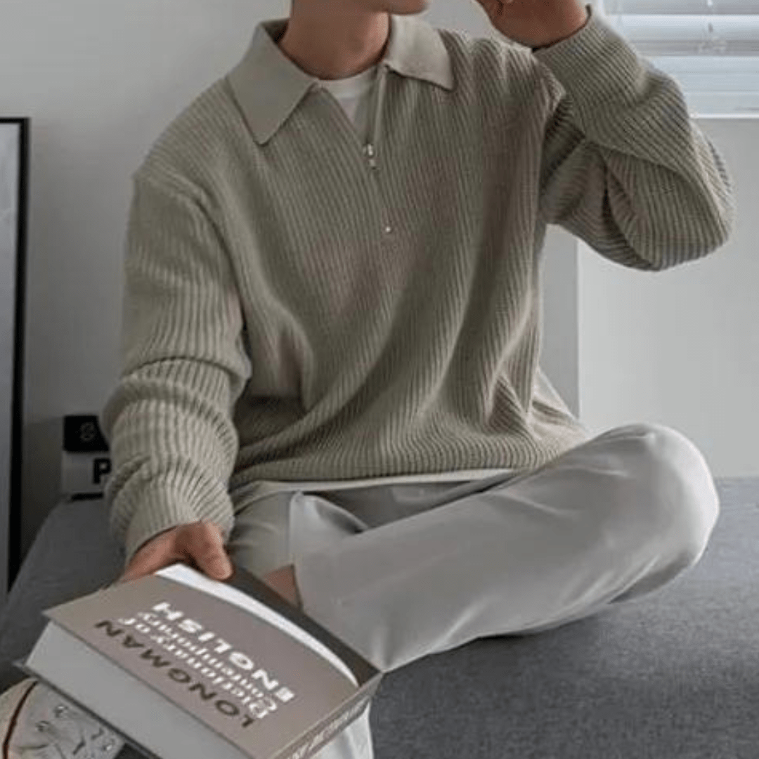 JULIUS HALF ZIP SWEATER - Caprice Lifestyle