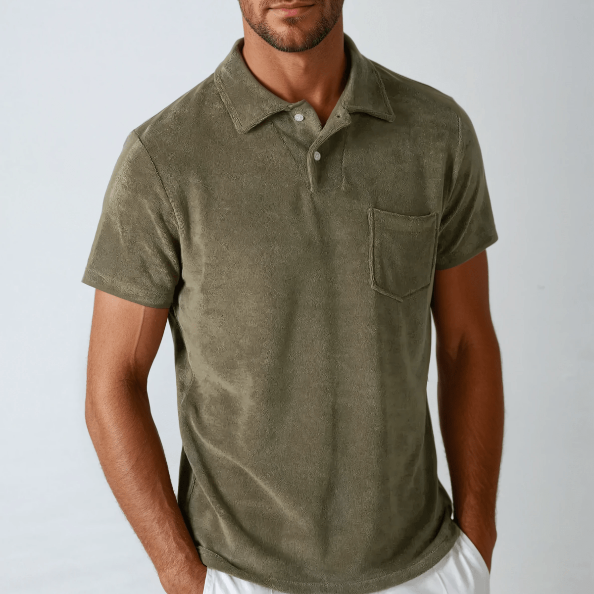 Towelling Mens Polo Shirt - Caprice Lifestyle