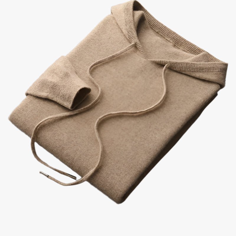100% CASHMERE HOODED SWEATER - Caprice Lifestyle