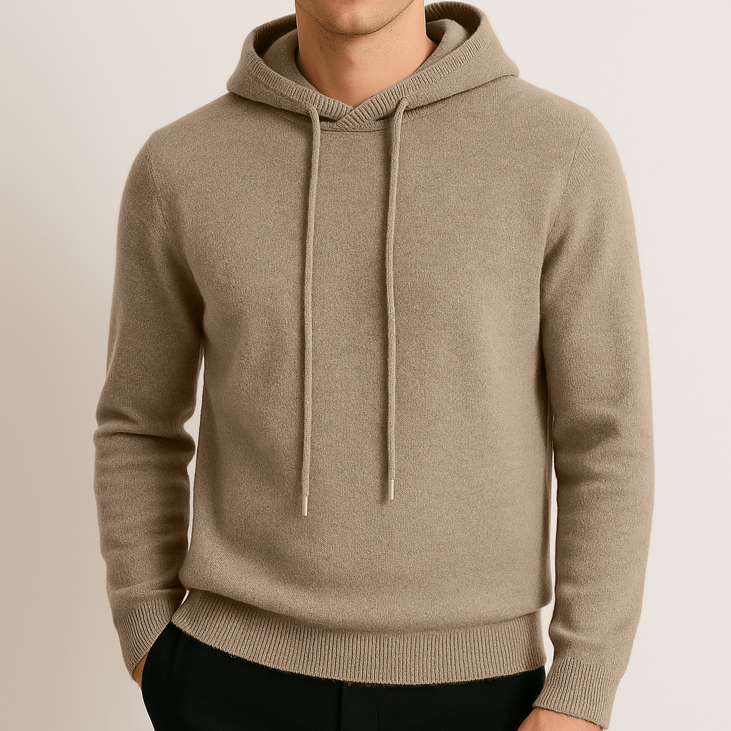 100% CASHMERE HOODED SWEATER - Caprice Lifestyle