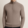 100% CASHMERE WOVEN HALF ZIP - Caprice Lifestyle