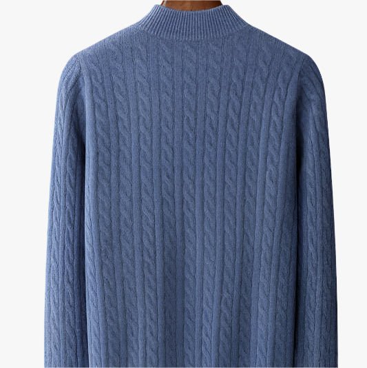 100% CASHMERE WOVEN HALF ZIP - Caprice Lifestyle