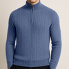 100% CASHMERE WOVEN HALF ZIP - Caprice Lifestyle