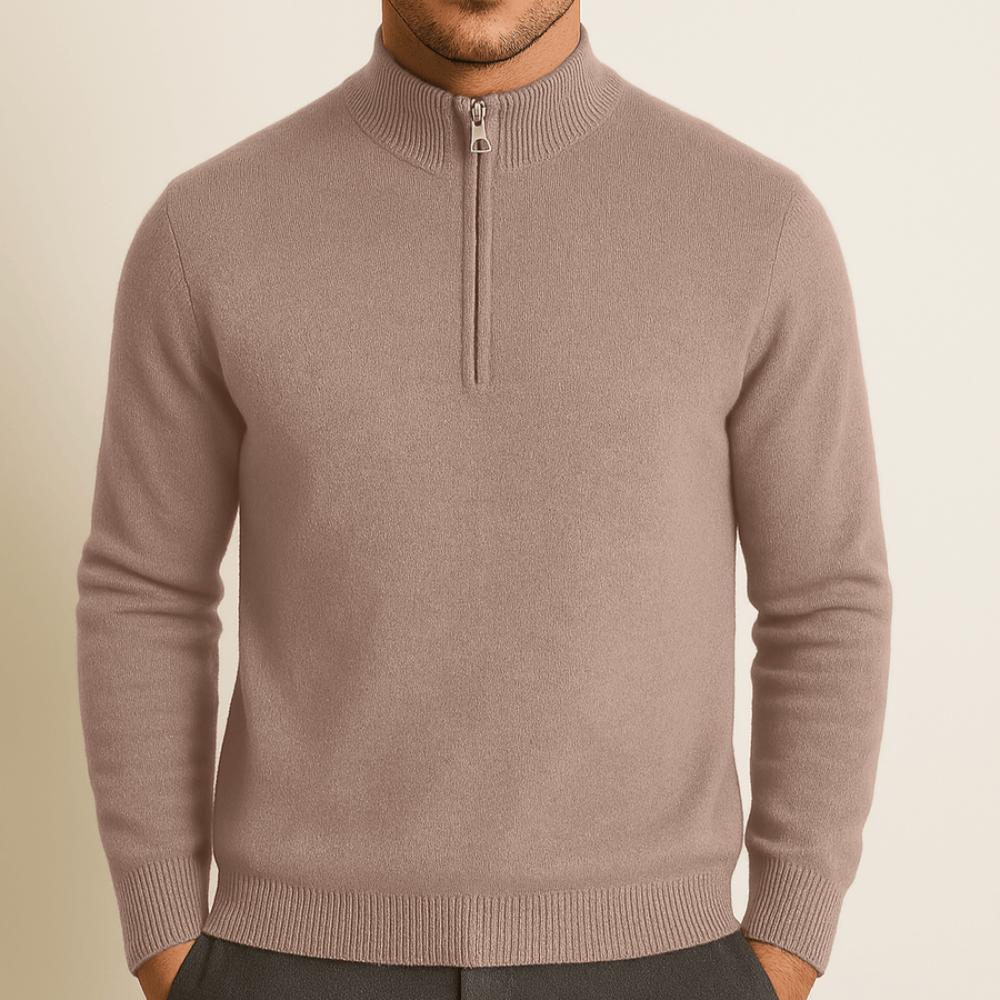 100% CASHMERE ZIP UP