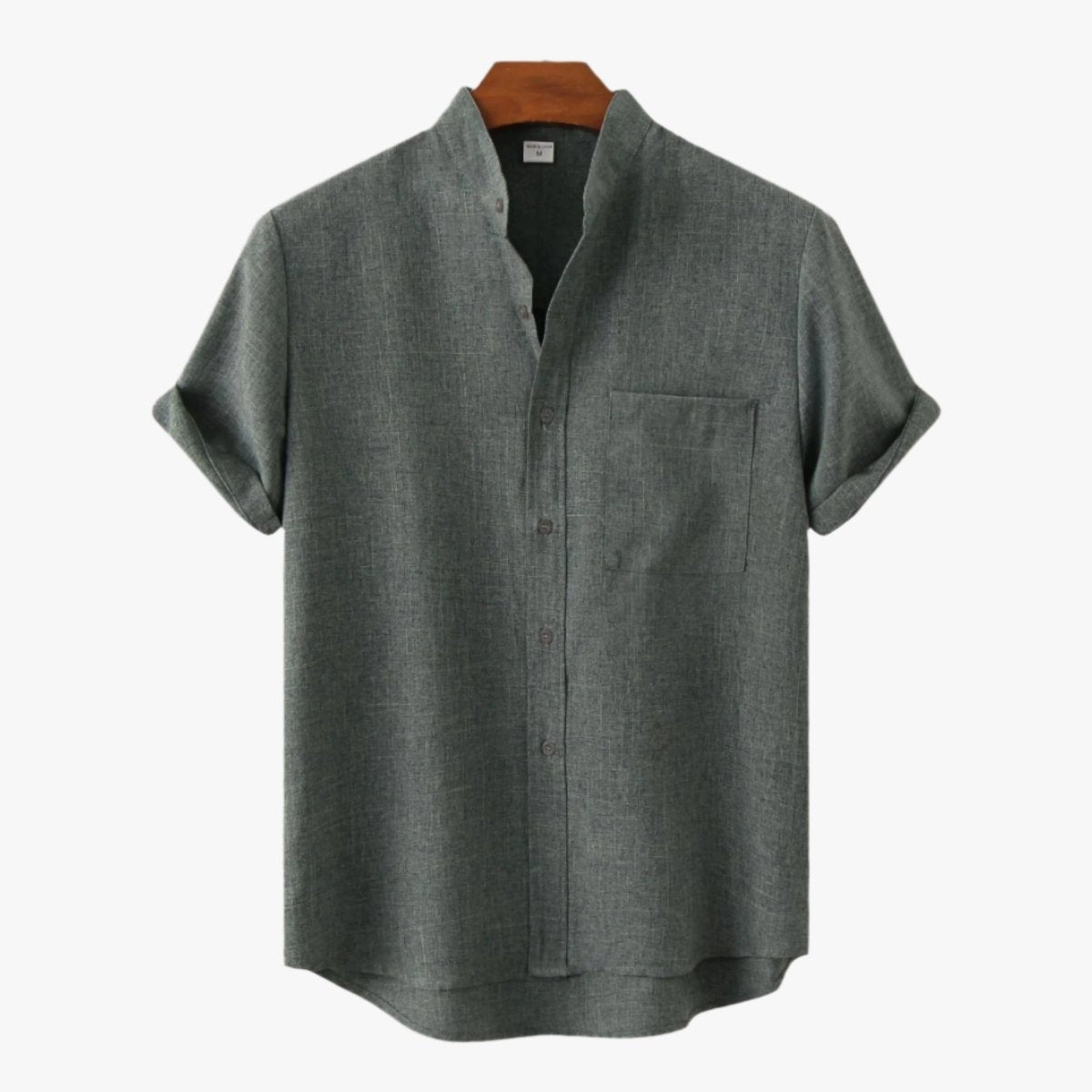 SOLID COLOR COTTON BUTTON UP - Caprice Lifestyle