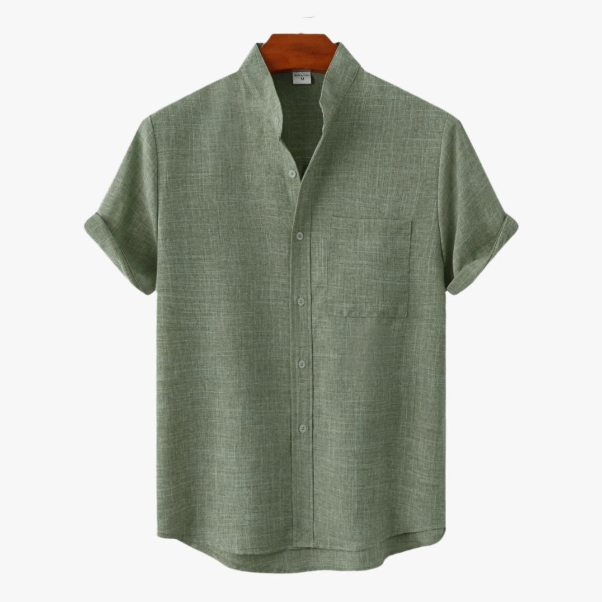 SOLID COLOR COTTON BUTTON UP - Caprice Lifestyle