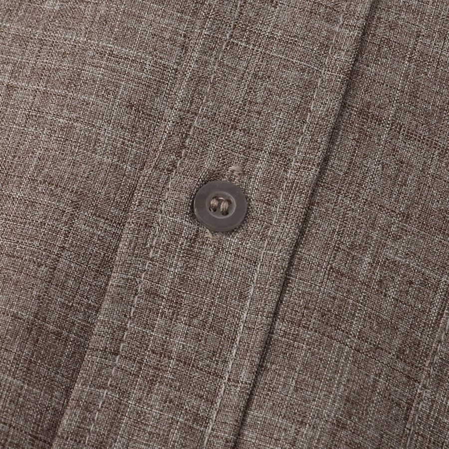 SOLID COLOR COTTON BUTTON UP