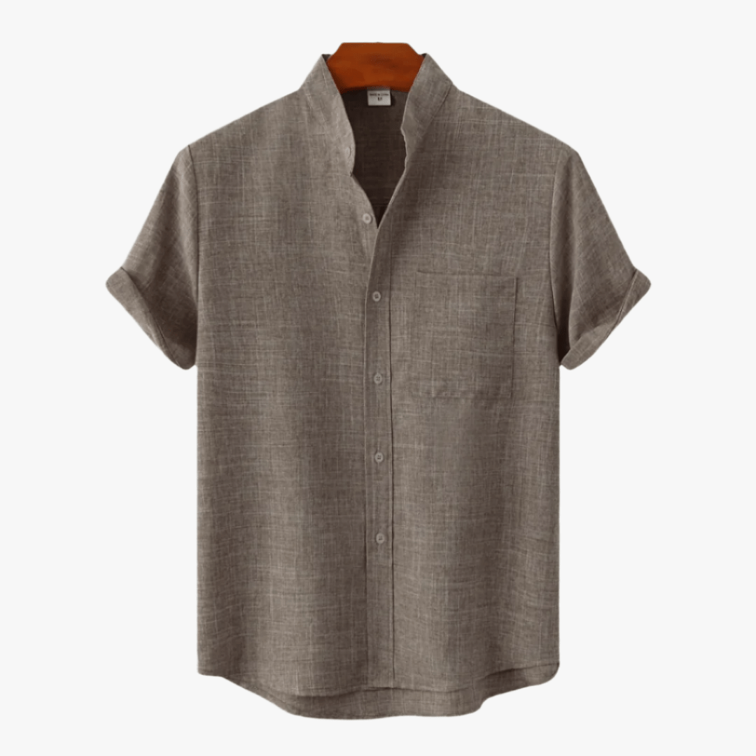 SOLID COLOR COTTON BUTTON UP - Caprice Lifestyle