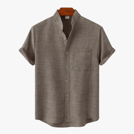 SOLID COLOR COTTON BUTTON UP - Caprice Lifestyle