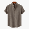 SOLID COLOR COTTON BUTTON UP - Caprice Lifestyle