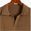 V - NECK POLO SWEATER RIBBED - Caprice Lifestyle
